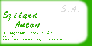 szilard anton business card